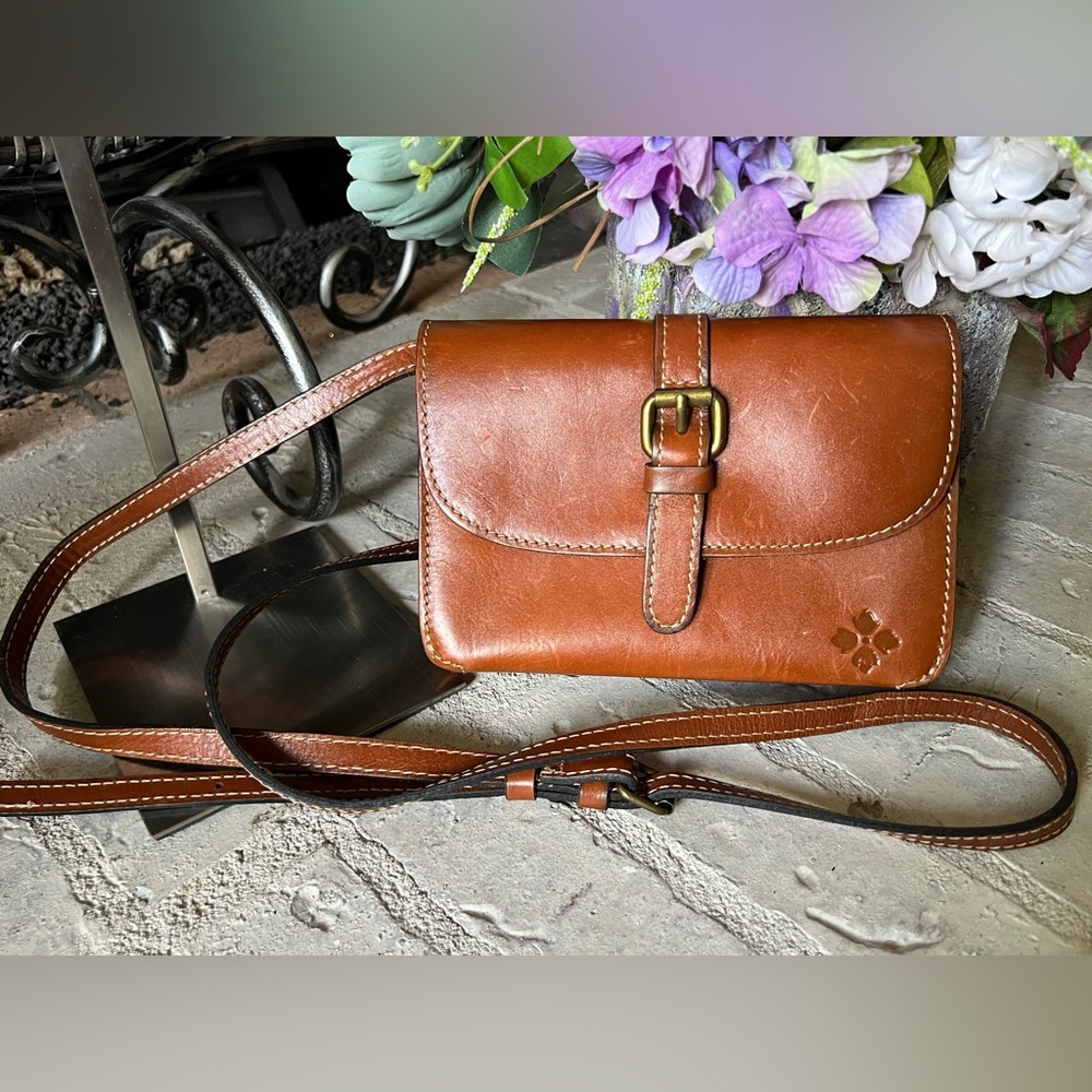 Patricia Nash Torri Crossbody Heritage Tan Leather Bag - Picture 3 of 11
